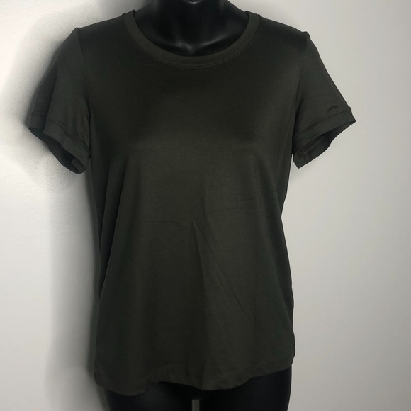 Armani Collezioni Dark Olive Short Sleeve Top